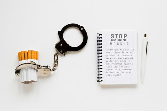 Free Stop Smoking Concept With Handcuffs Psd