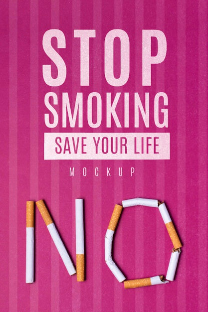 Free Stop Smoking Save Your Life With Mock-Up Psd