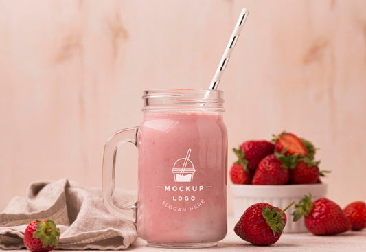 Free Strawberry Smoothie Healthy Beverage Psd