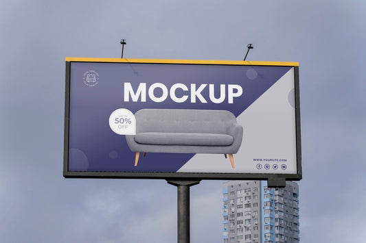 Free Street Billboard Display Mock-Up Psd