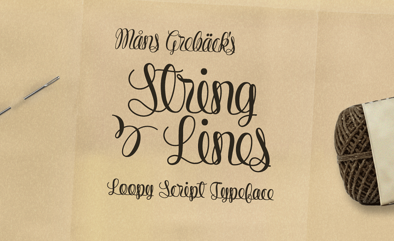 Free String Lines Font – CreativeBooster