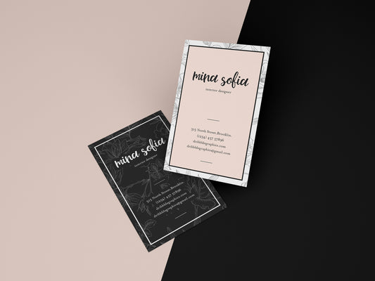 Free Stylish Floating Business Card Mockup Psd Template