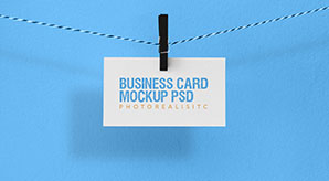 Free Stylish Photorealistic Business Card Mockup Psd