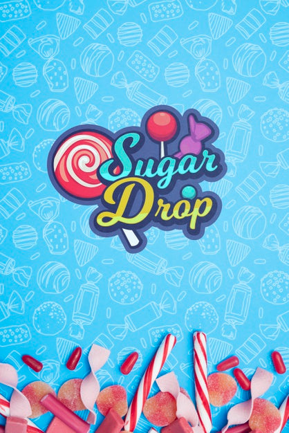 Free Sugar Drop And Petals Of Candies Psd