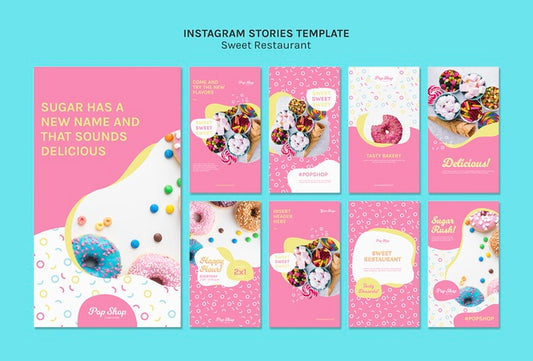 Free Sugar Rush Candy Store Instagram Stories Psd