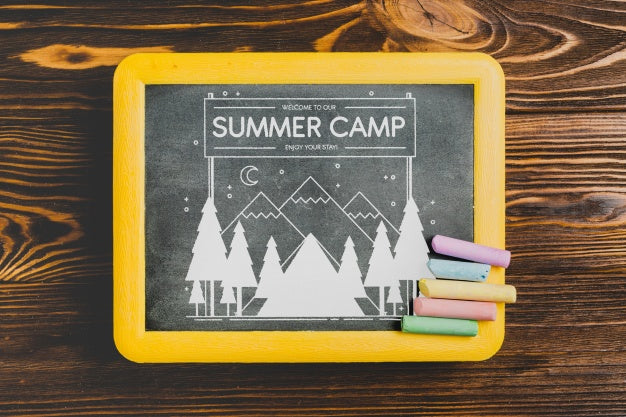 Free Summer Composition With Slate Psd