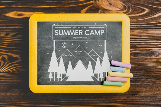 Free Summer Composition With Slate Psd