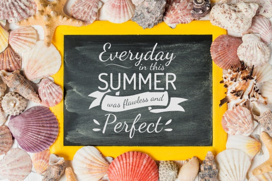 Free Summer Composition With Slate Psd
