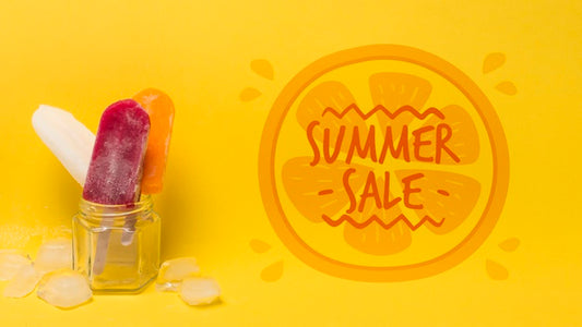 Free Summer Ice Cream Composition With Copyspace Psd