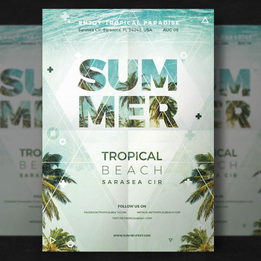 Free Summer Party Flyer Psd