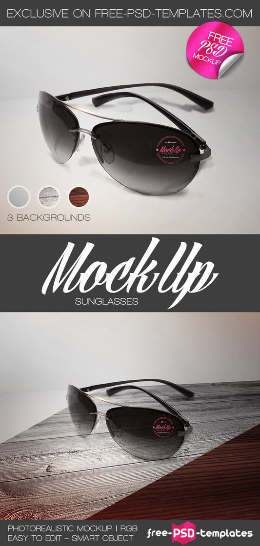 Free Sunglasses Mock-Up In Psd
