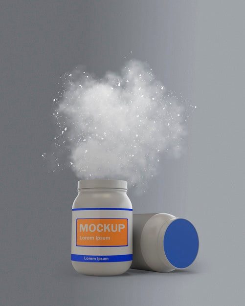 Free Supplements Splash Concept Mock-Up Psd