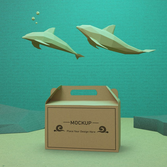 Free Sustainable Paper Bag Concept For Ocean Day Psd