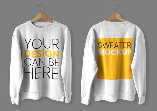 Free Sweater Mockup Front And Back Psd