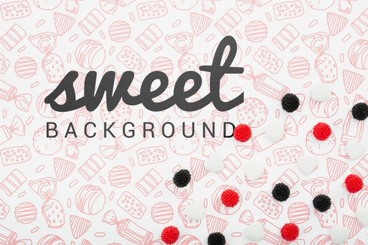 Free Sweet Background With Black And Red Berries Psd
