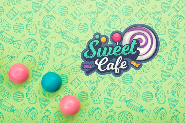 Free Sweet Cafe With Lollipop And Gum Psd