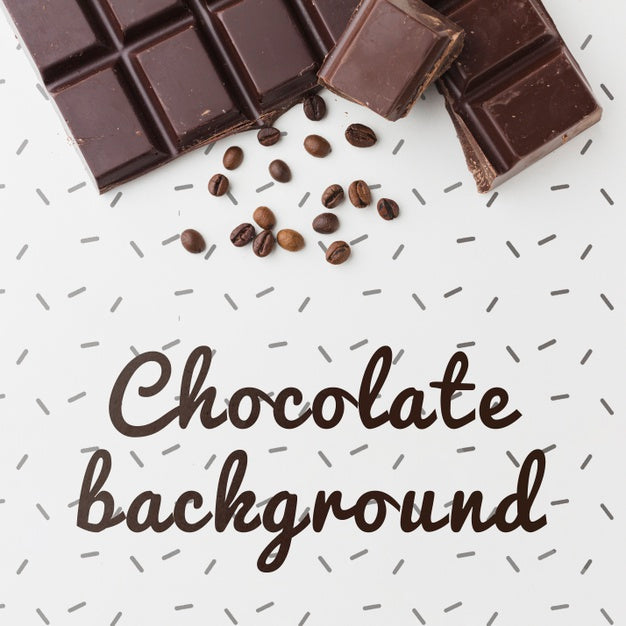 Free Sweet Chocolate Bar With White Background Mock-Up Psd