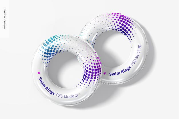 Free Swim Rings Mockup Psd