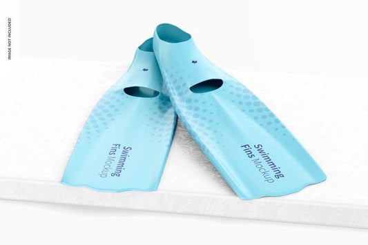 Free Swimming Fins Mockup, Front View Psd