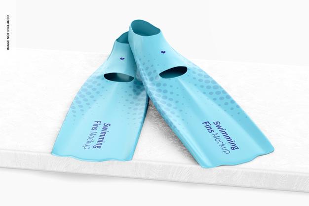 Free Swimming Fins Mockup, Front View Psd