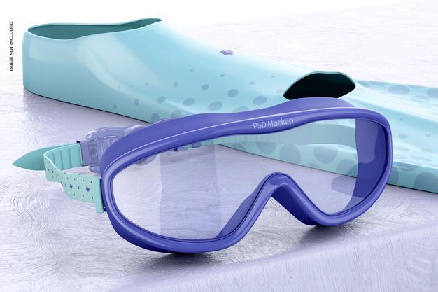 Free Swimming Goggles Mockup, Left View Psd