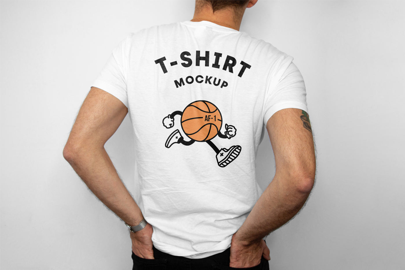 Free T-Shirt Back Mockup