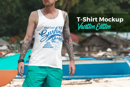 Free T-Shirt Mockup Vacation Edition Demo
