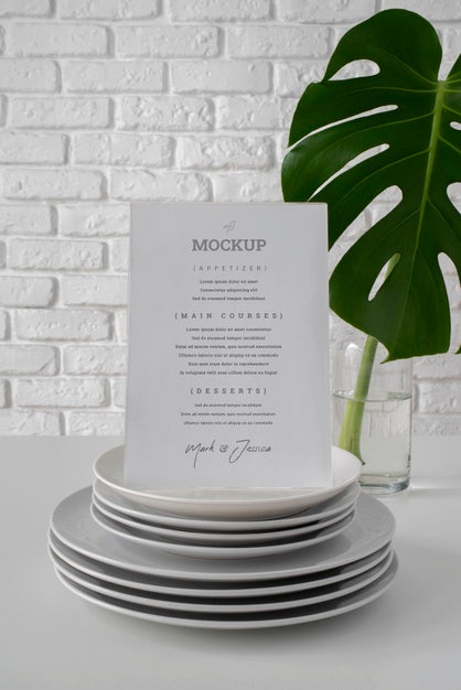 Free Table Menu Display Mock-Up Psd