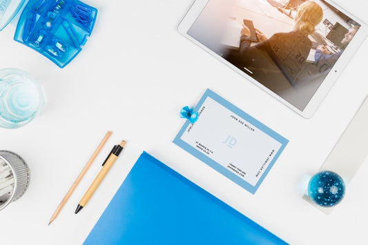 Free Tablet Mockup On Desk Psd