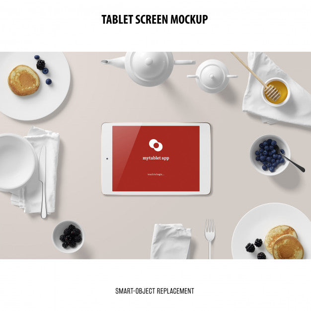 Free Tablet Screen Mockup Psd