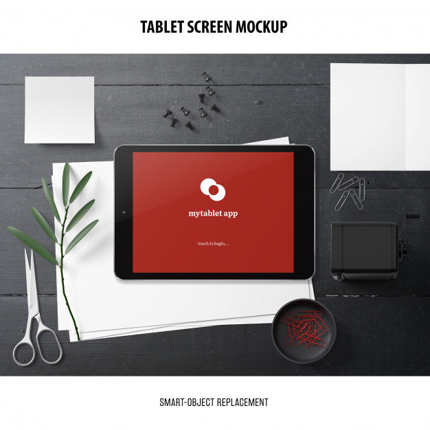 Free Tablet Screen Mockup Psd