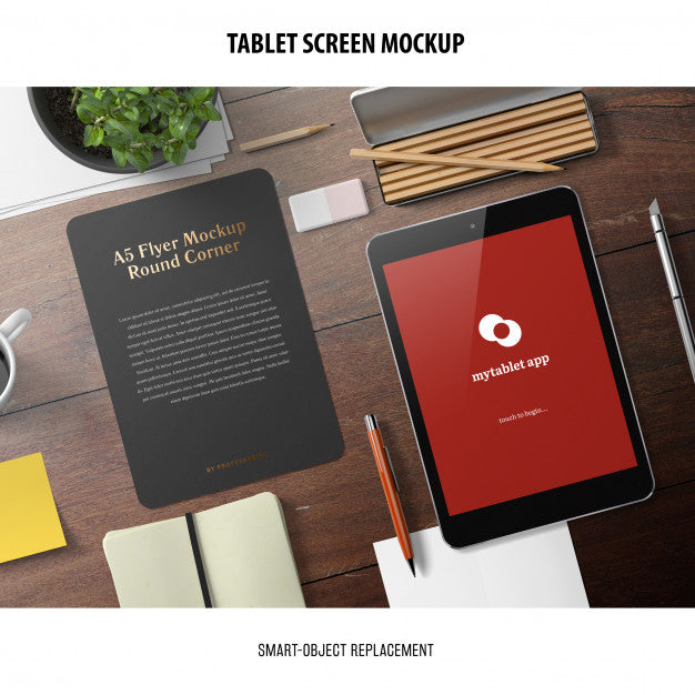 Free Tablet Screen Mockup Psd