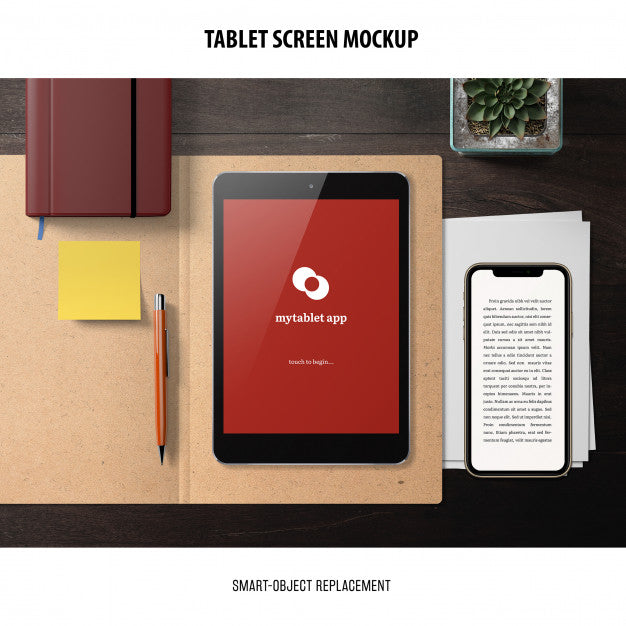 Free Tablet Screen Mockup Psd