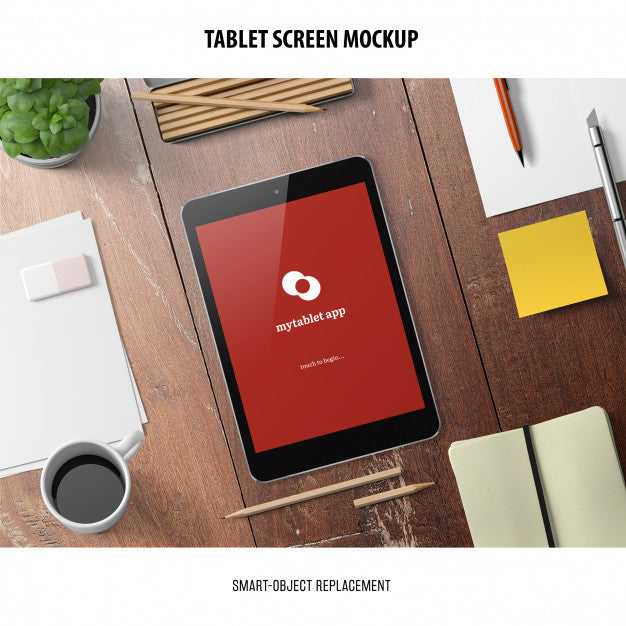 Free Tablet Screen Mockup Psd