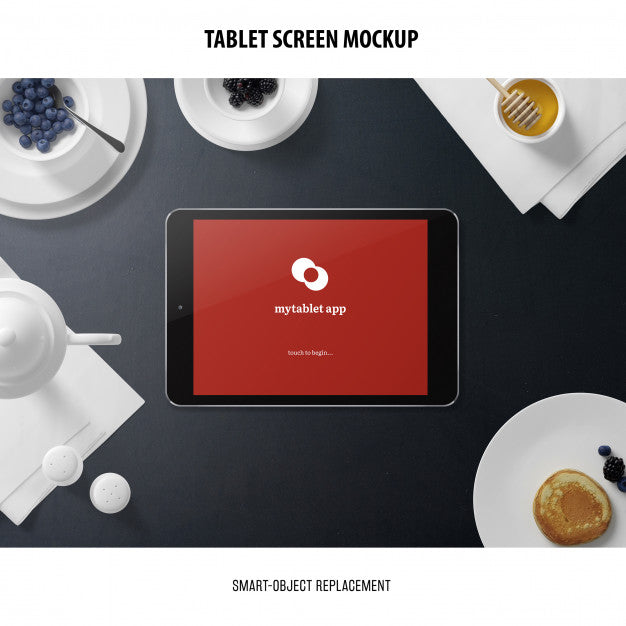 Free Tablet Screen Mockup Psd