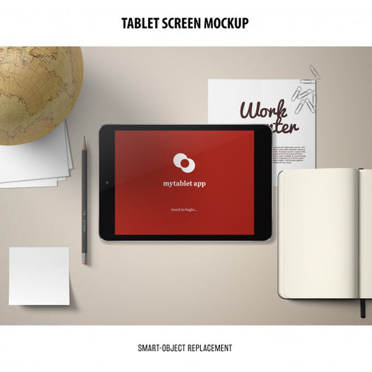 Free Tablet Screen Mockup Psd