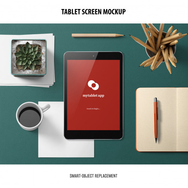 Free Tablet Screen Mockup Psd