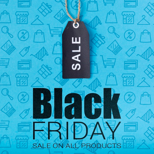Free Tag With Black Friday Sales Available Psd