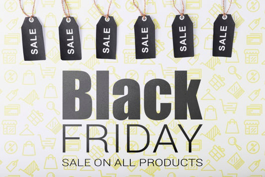 Free Tags For Black Friday Sales Campaign Psd