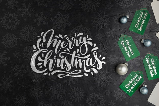 Free Tags With Merry Christmas Message Psd
