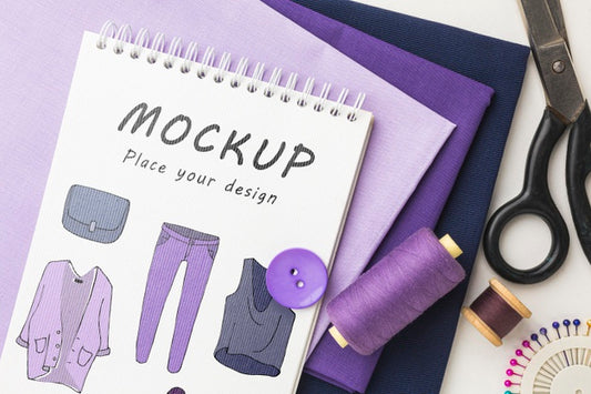 Free Tailoring Elements Assortment With Mock-Up Psd