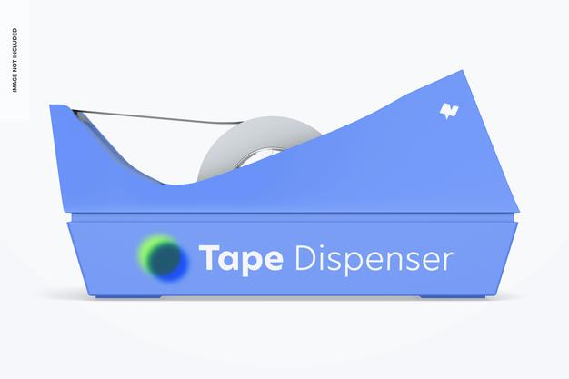Free Tape Dispenser Mockup, Front View Psd