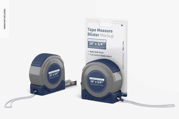 Free Tape Measure Blister Mockup Psd