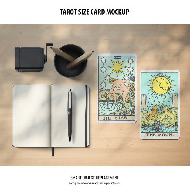 Free Tarot Card Mockup Psd