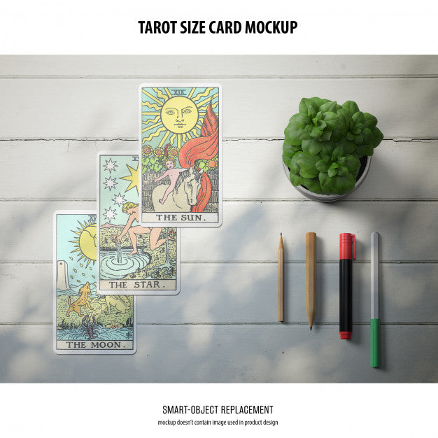 Free Tarot Card Mockup Psd