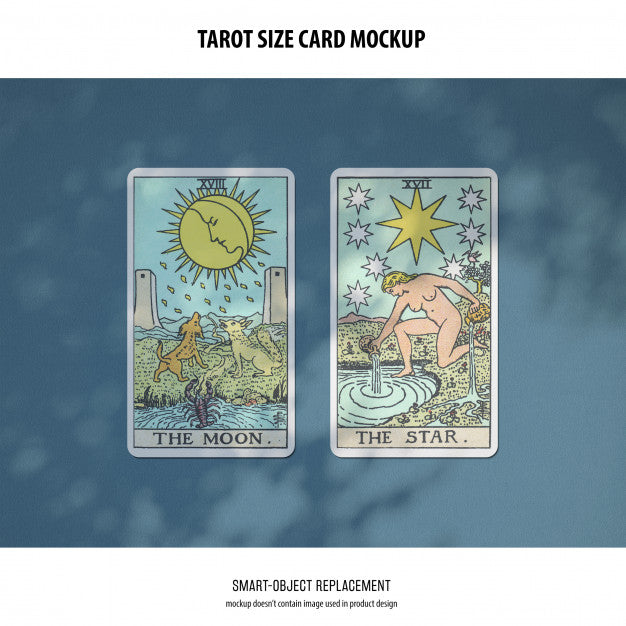 Free Tarot Card Mockup Psd