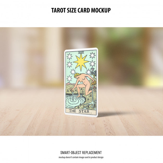 Free Tarot Card Mockup Psd