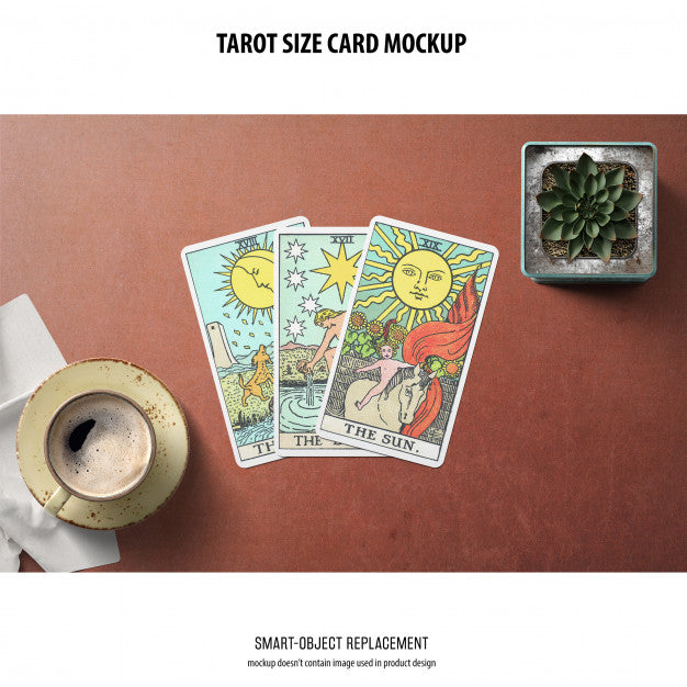 Free Tarot Card Mockup Psd