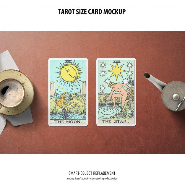 Free Tarot Card Mockup Psd