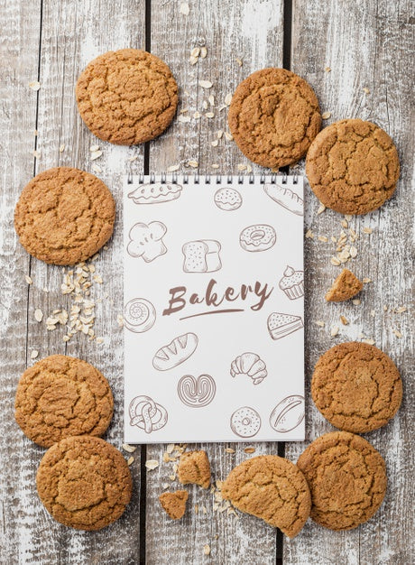 Free Tasty Biscuits On Table Psd